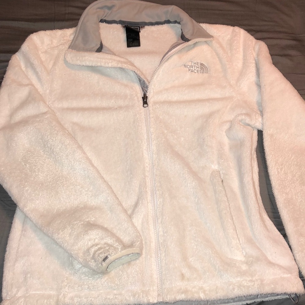 White Fleece North Face Jacket